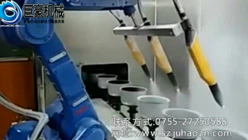 電飯煲內(nèi)膽外噴涂機(jī)器人
